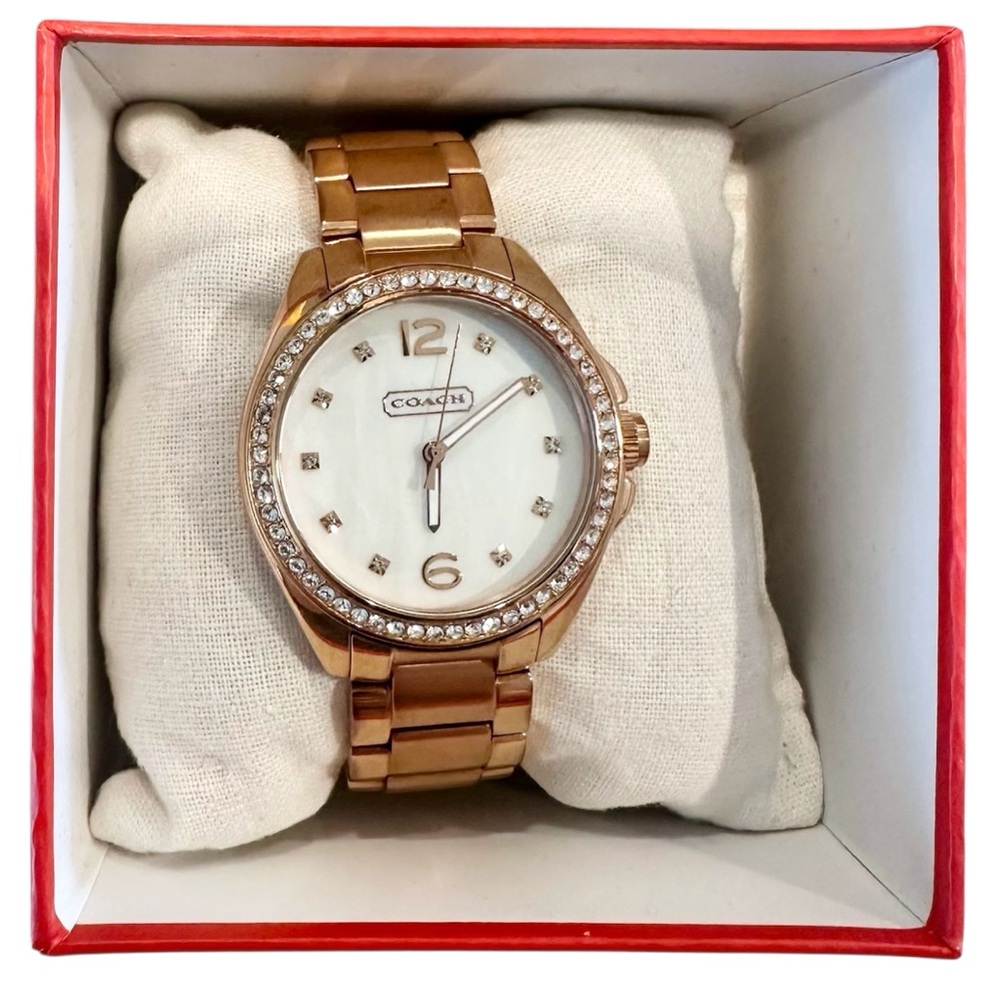 COACH Rose Gold Crystal Watch - Picture 4 of 8